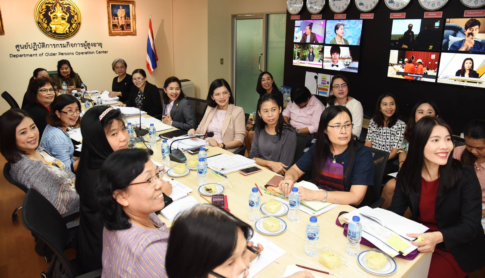 ประชุมผู้บริหารประจำสัปดาห์ ครั้งที่ ๑๙/๒๕๖๑ ผ่านระบบ Conference