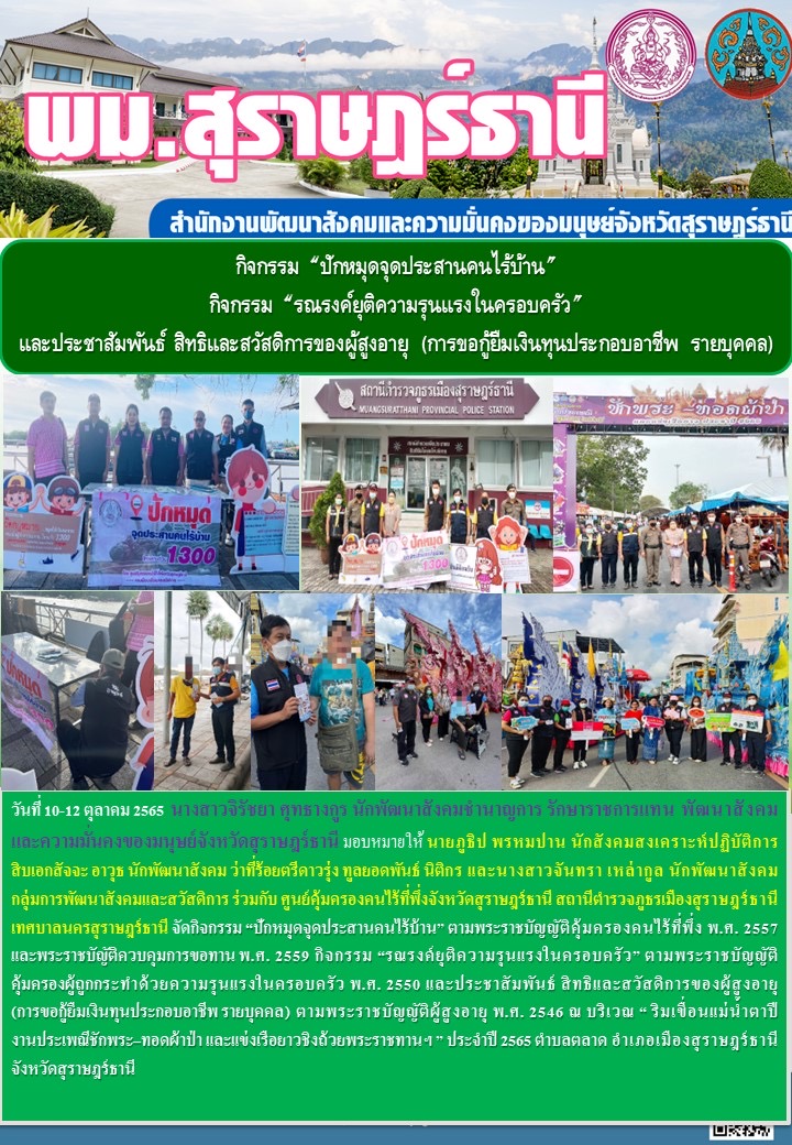 พม.สุราษฏร์ธานี จัดกิจกรรม