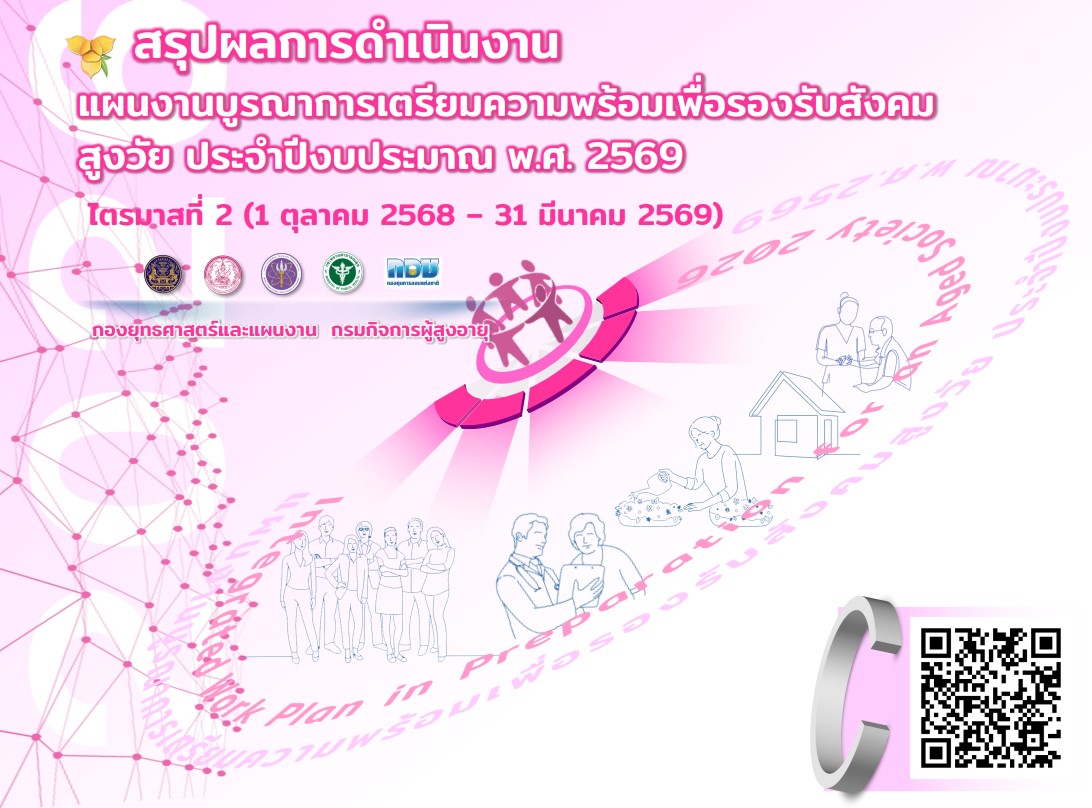 สรุปผลการดำเนินงาน แผนงานบูรณาการเตรียมความพร้อมเพื่อรองรับสังคมสูงวัย ประจำปีงบประมาณ พ.ศ. 2569 ไตรมาสที่ 2 (1 ตุลาคม 2568 - 31 มีนาคม 2569)