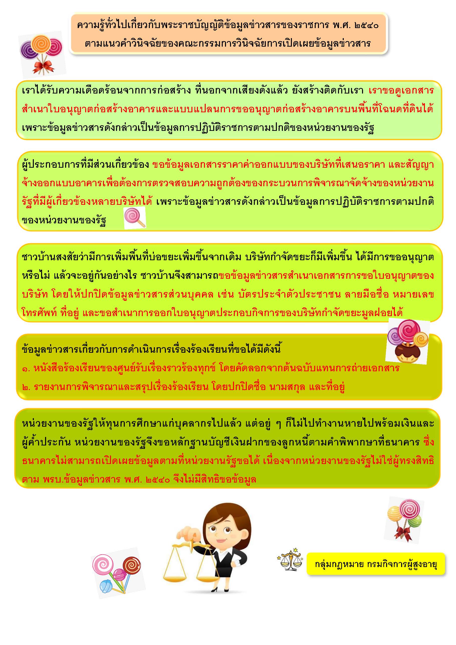 ความรู้ทั่วไปเกี่ยวกับพระราชบัญญัติข้อมูลข่าวสารของราชการ พ.ศ.2540