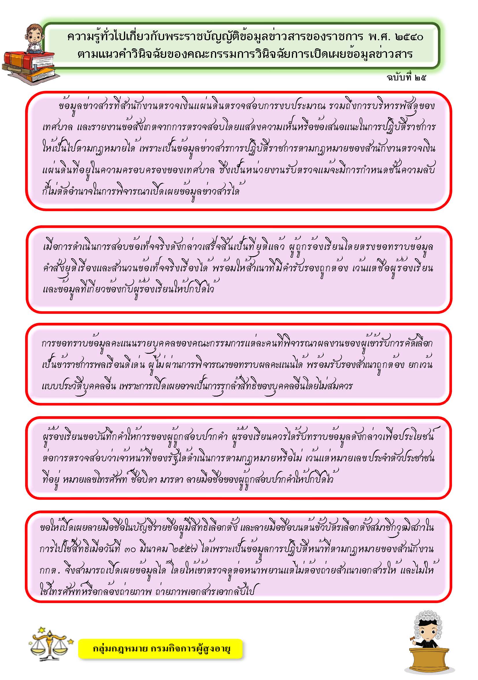 ความรู้ทั่วไปเกี่ยวกับพระราชบัญญัติข้อมูลข่าวสารของราชการ พ.ศ.2540