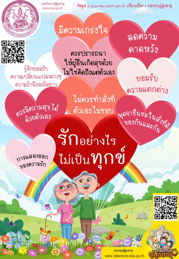 How to รักอย่างไรไม่เป็นทุกข์ Byกองทุนผู้สูงอายุ E-library เดือนกุมภาพันธ์ 2565