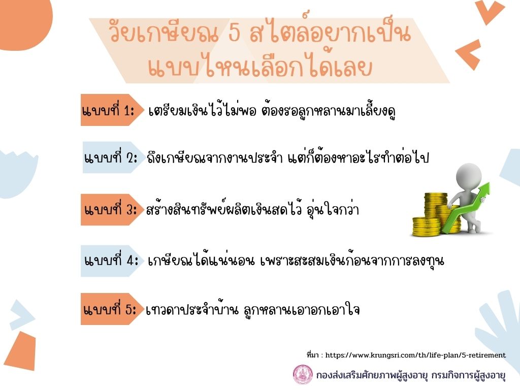 วัยเกษียน5สไตล์อยากเป็นแบบไหนเลือกได้เลย (สศส.)