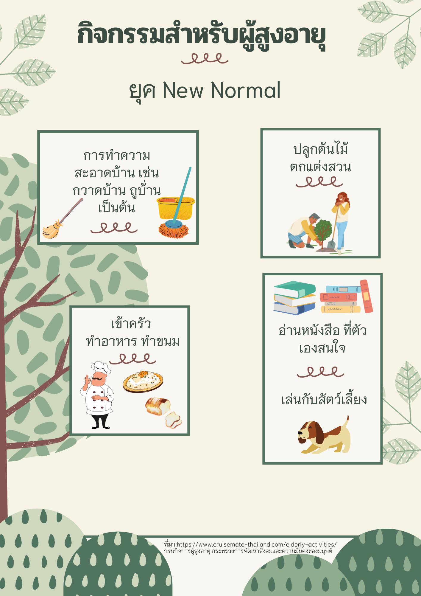 กิจกรรมสำหรับผู้สูงอายุ ยุค New Normal (สศส.)