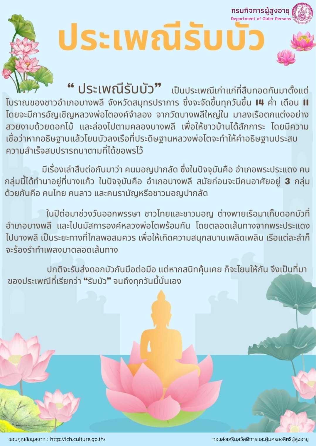 ประเพณีรับบัว By สคส.