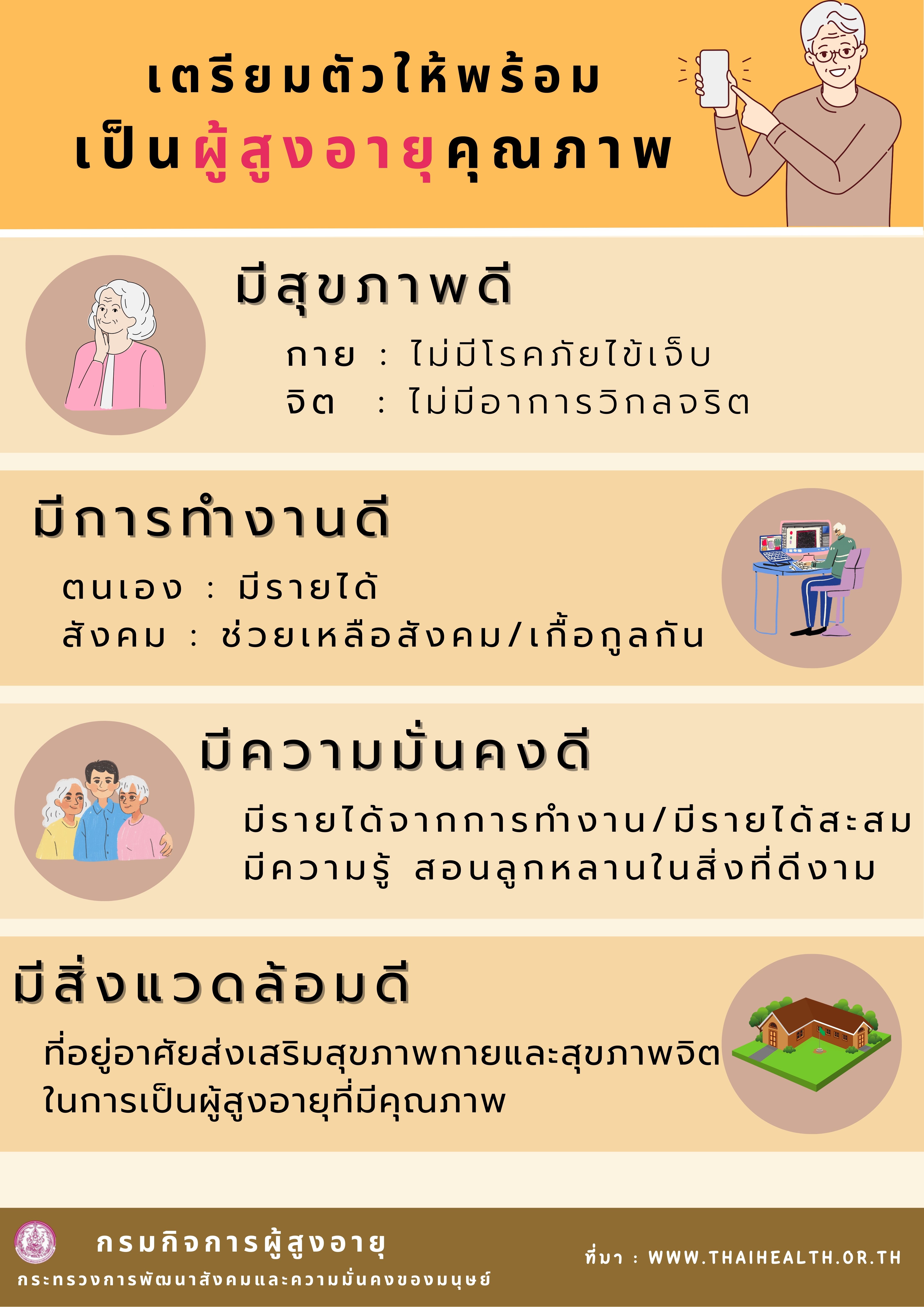 เตรียมตัวให้พร้อมเป็นผู้สูงอายุคุณภาพ