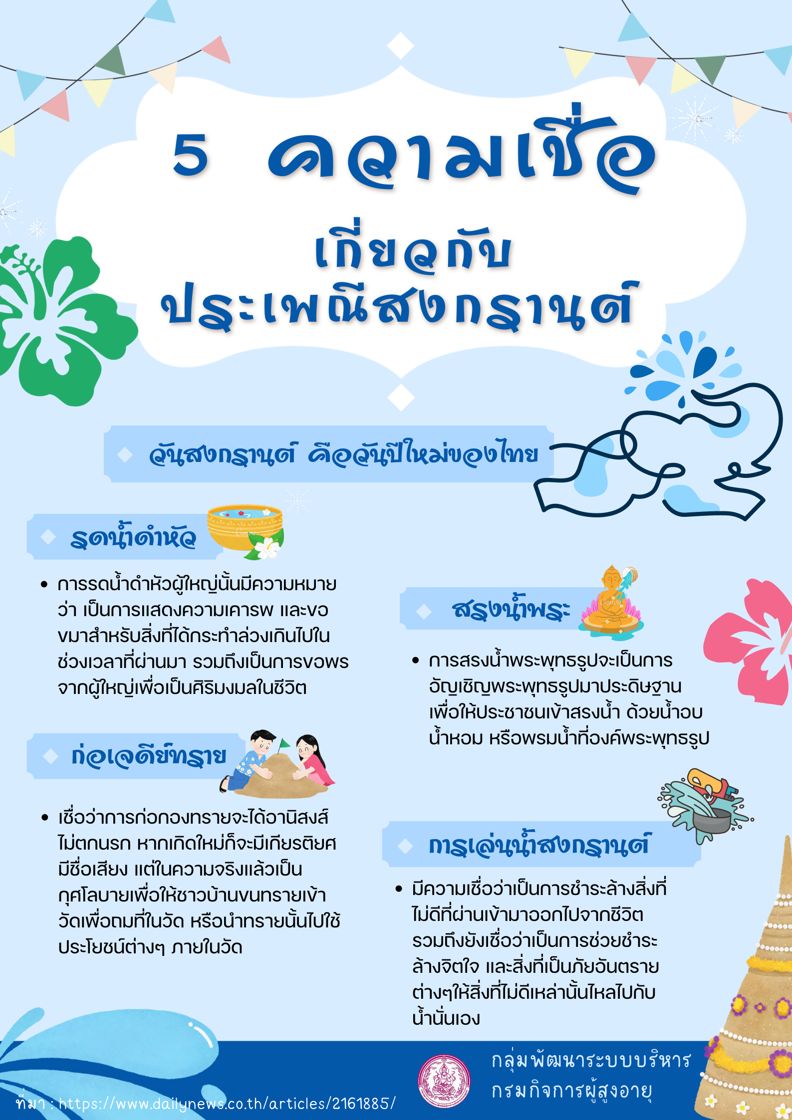 5 ความเชื่อเกี่ยวกับสงกรานต์