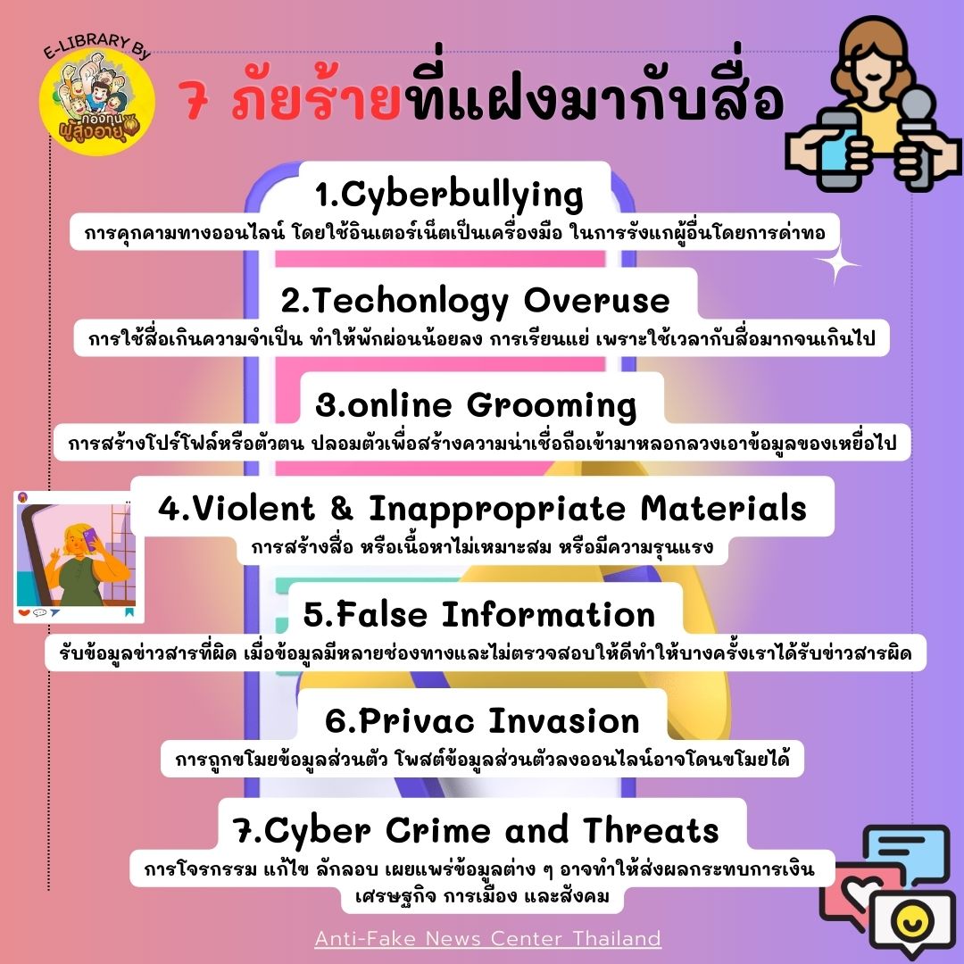 7﻿ ภัยร้ายที่แฝงมากับสื่อ