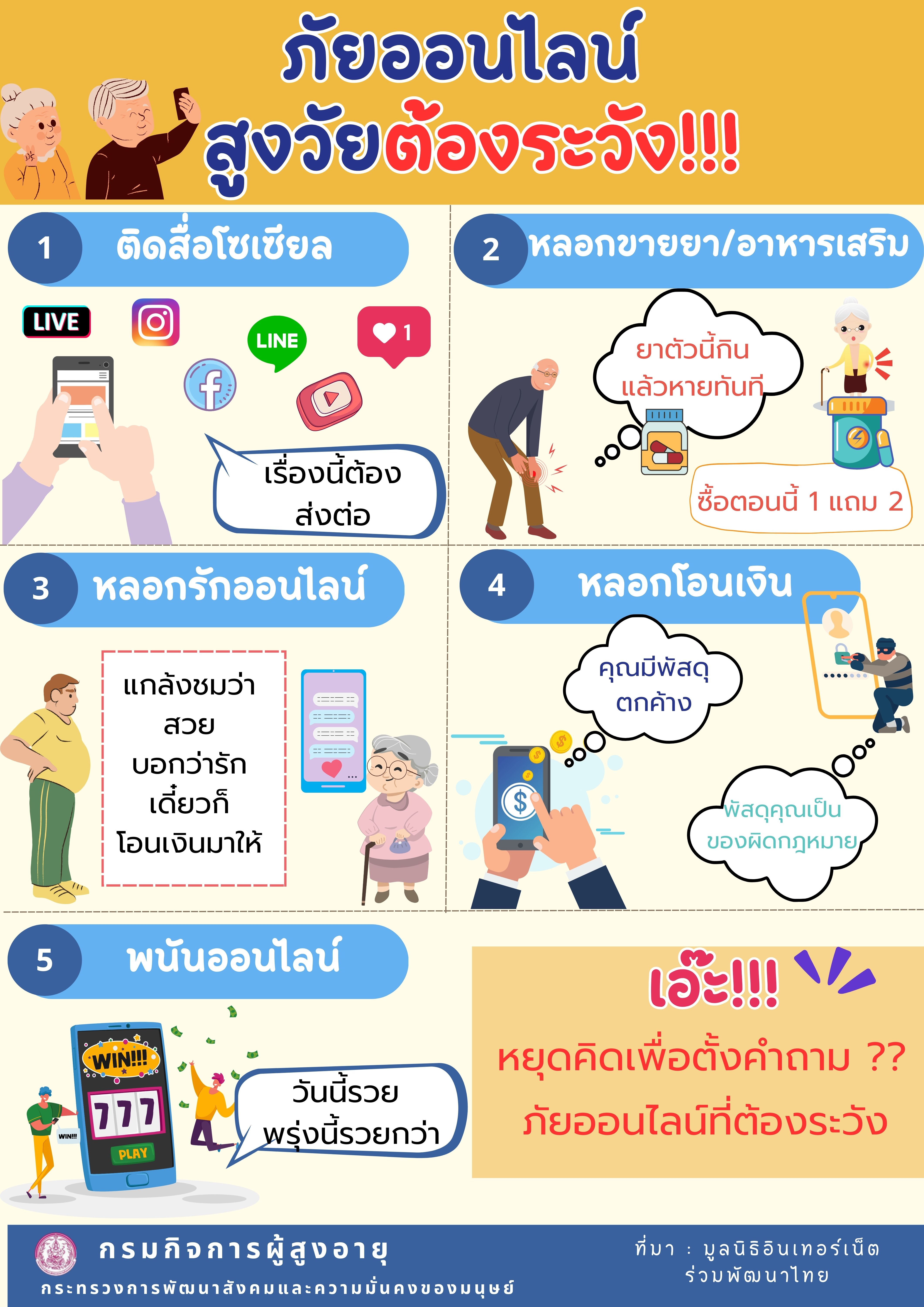 ภัยออนไลน์สูงวัยต้องระวัง!!!