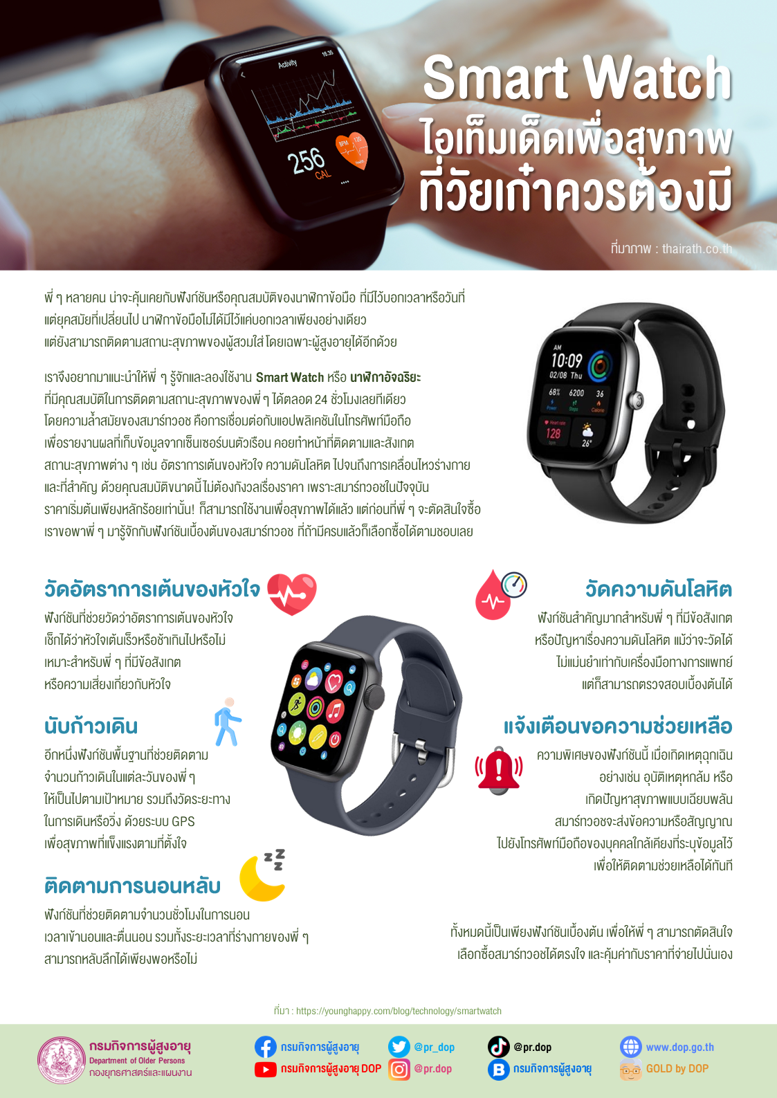 Smart Watch ไอเท็มเด็ดเพื่อสุขภาพที่วัยเก๋าควรต้องมี