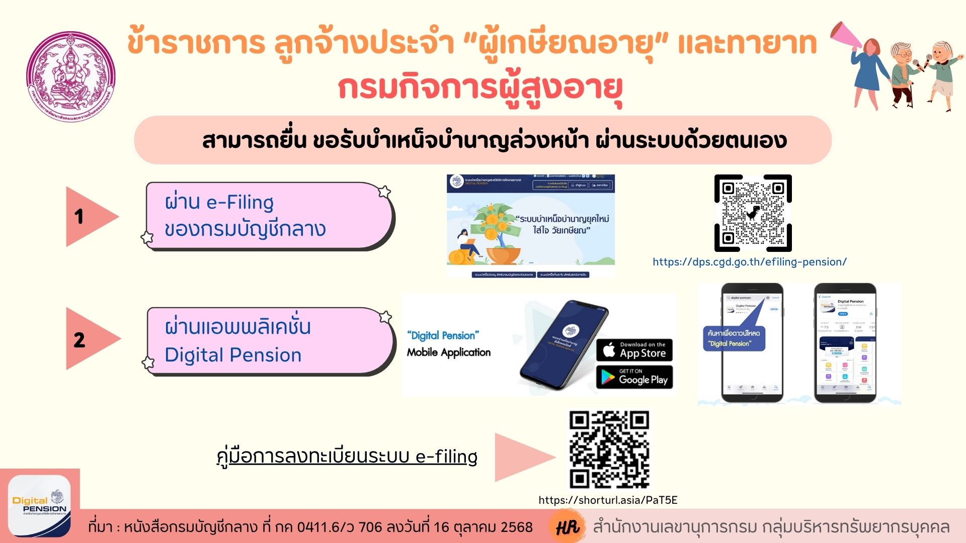 กรมกิจการผู้สูงอายุ (ผส.) กระทรวงการพัฒนาสังคมและความมั่นคงของมนุษย์