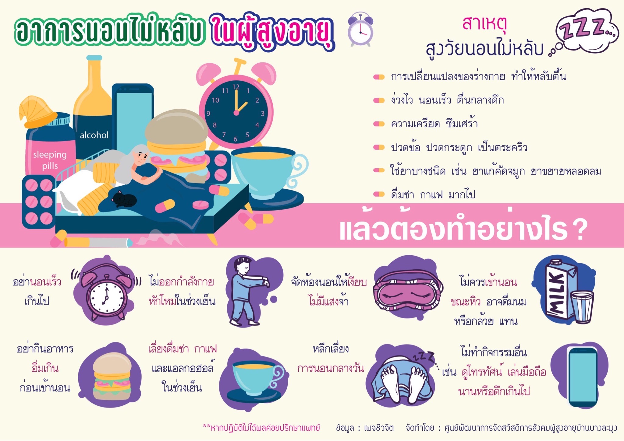 อาการนอนไม่หลับในผู้สูงอายุ