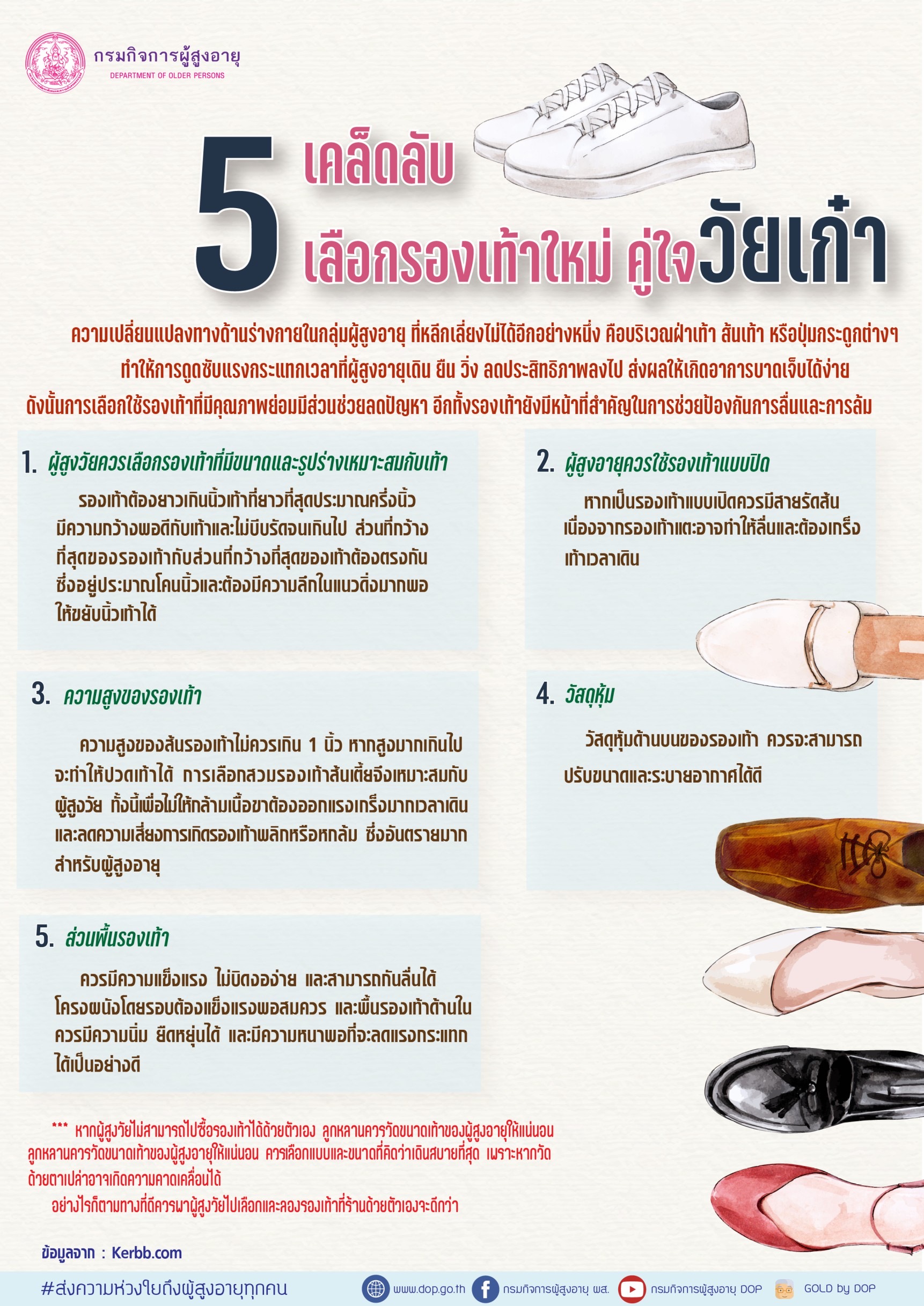 5 เคล็ดลับ เลือกรองเท้าใหม่ คู่ใจวันเก๋า