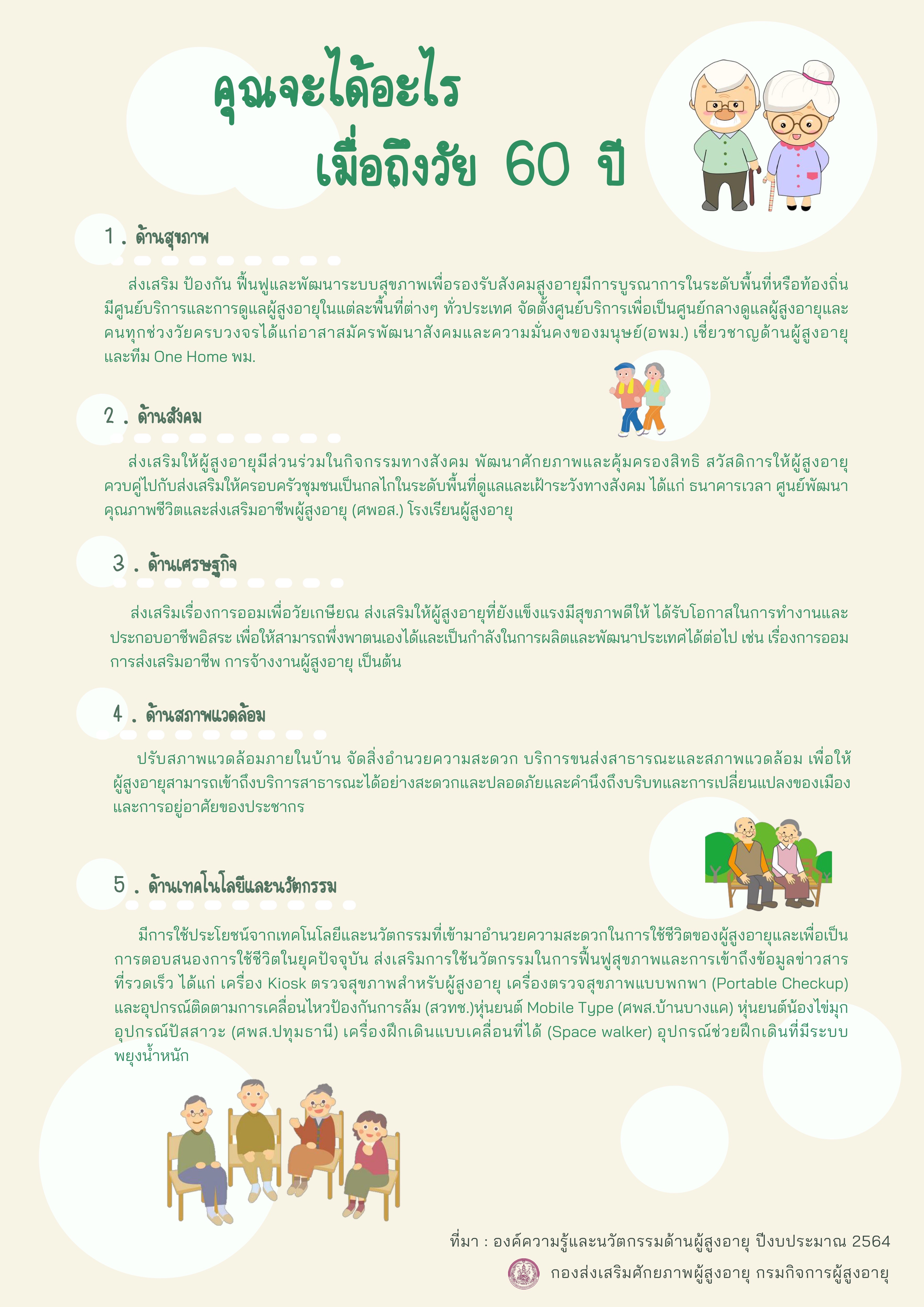 คุณจะได้อะไร เมื่่อถึงวัย 60 ปี (สศส.)