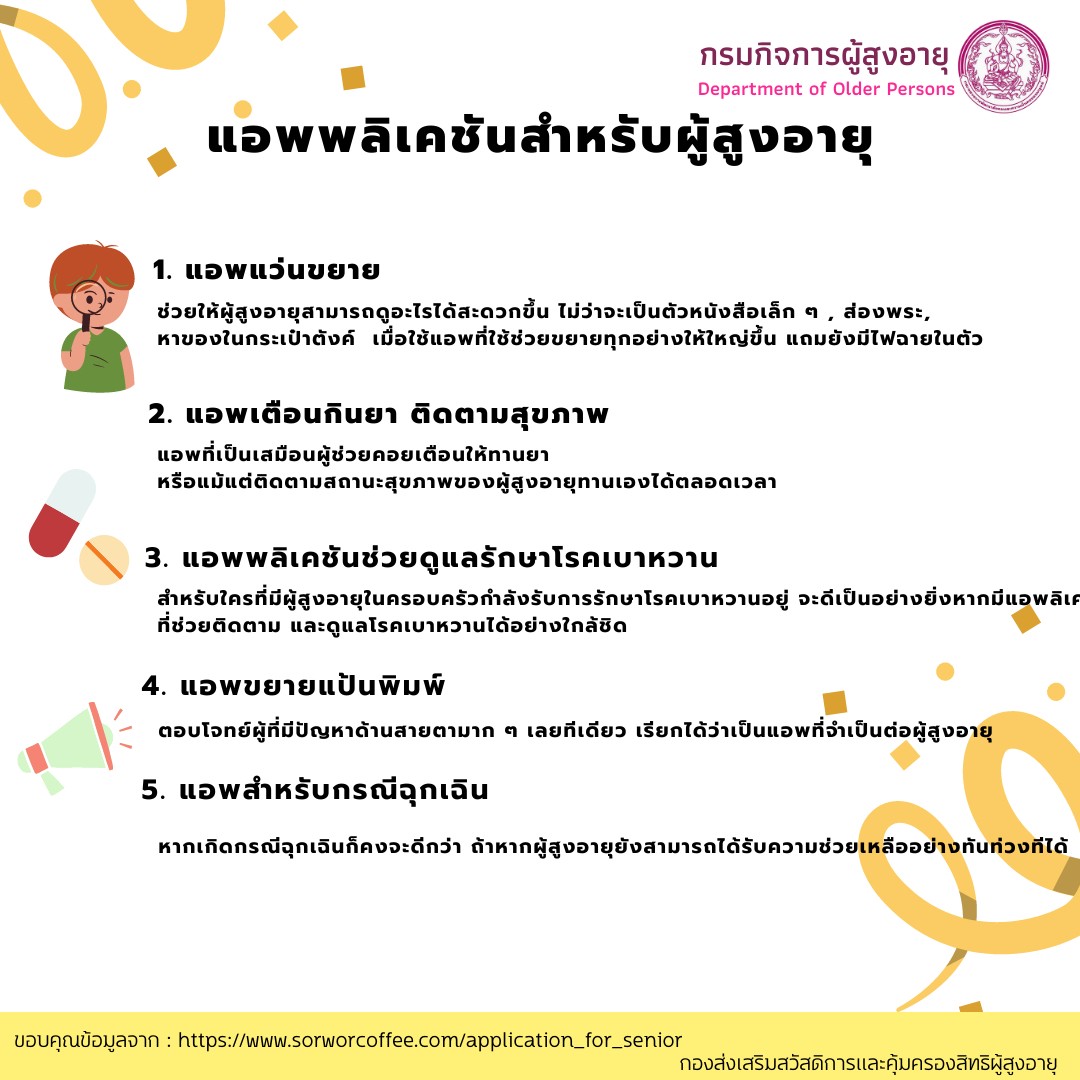 แอพพลิเคชันสำหรับผู้สูงอายุ