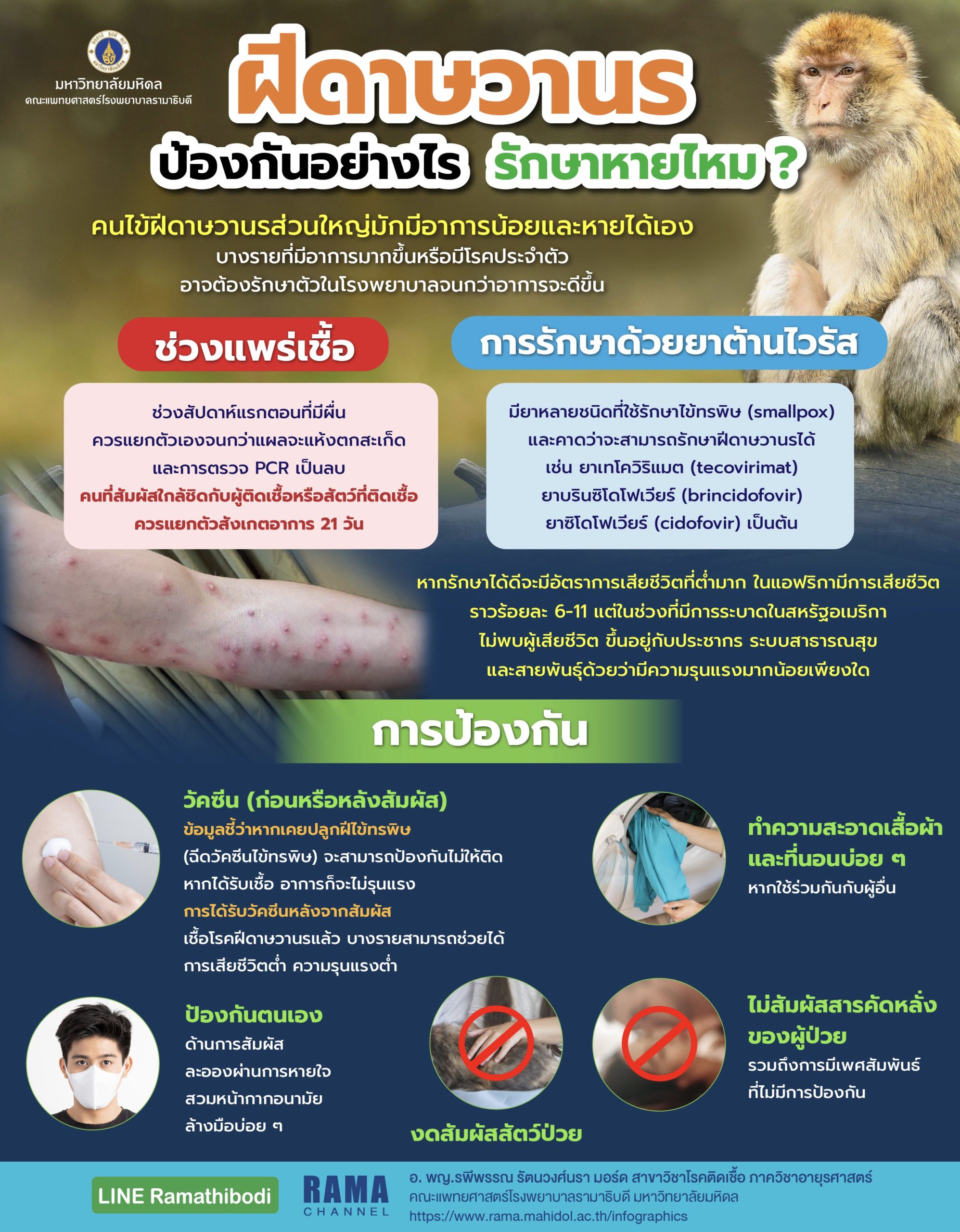 ฝีดาษวานร ป้องกันอย่างไร