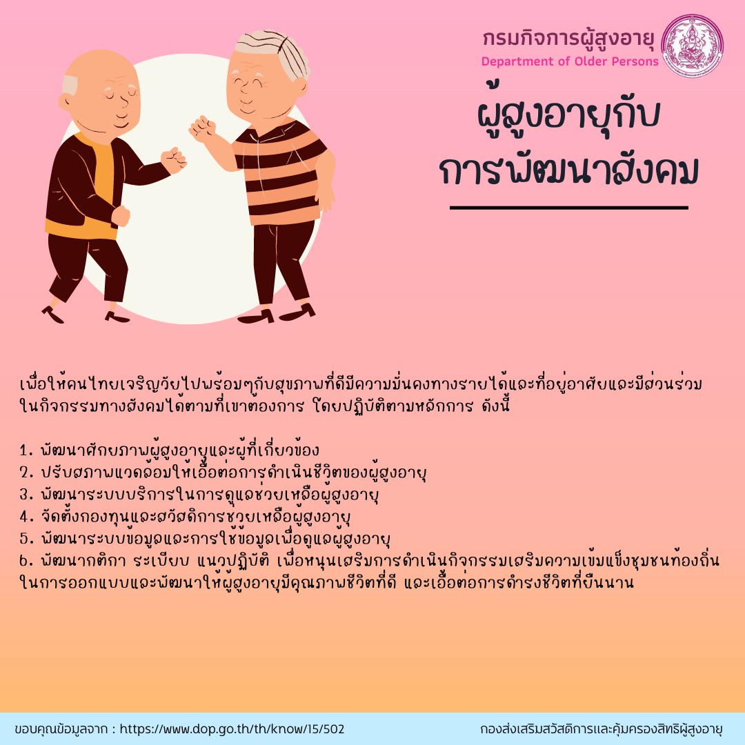 ผู้สูงอายุกับการพัฒนาสังคม