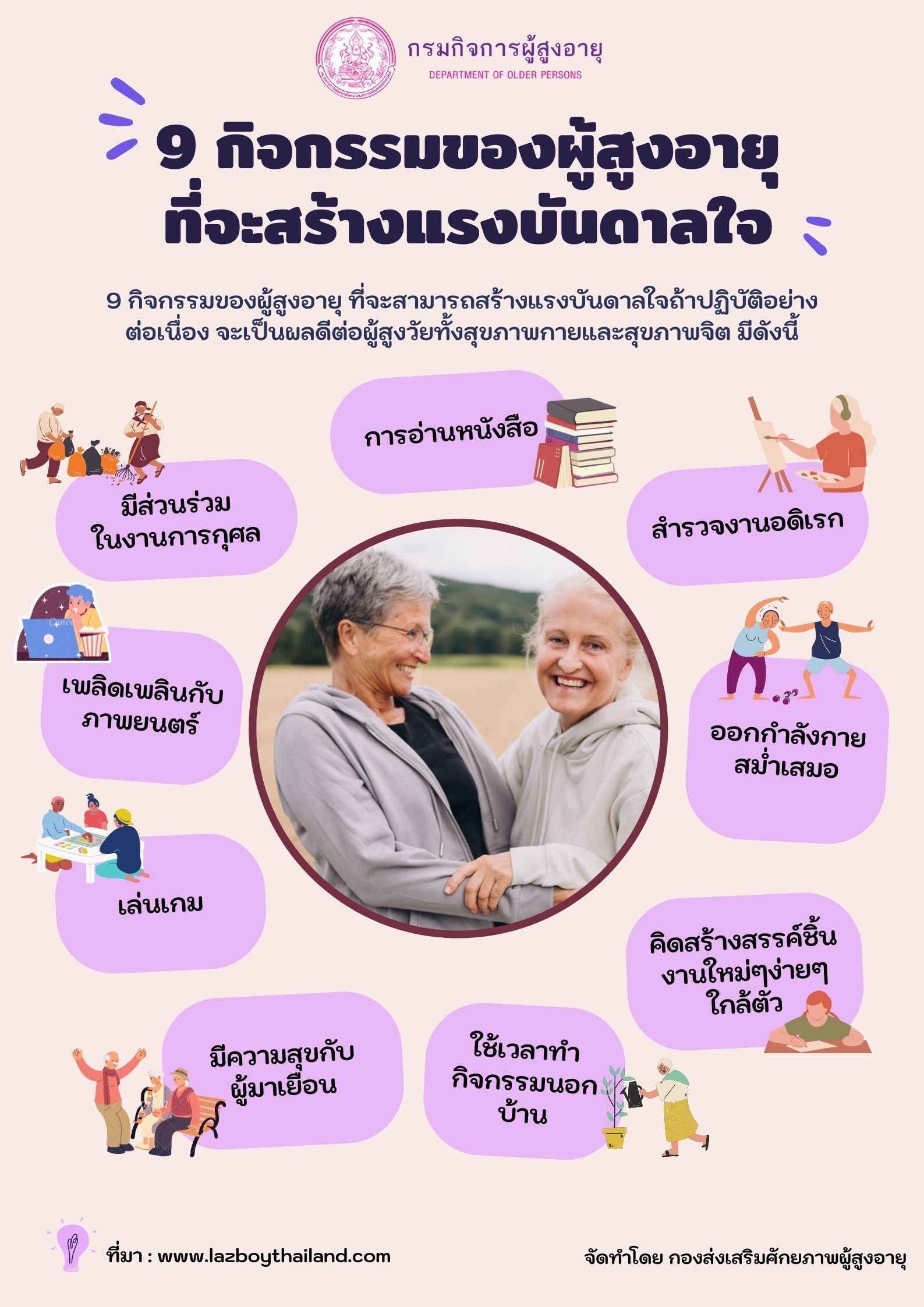 9 กิจกรรมของผู้สูงอายุ ที่จะสร้างแรงบันดาลใจ (สศส.)