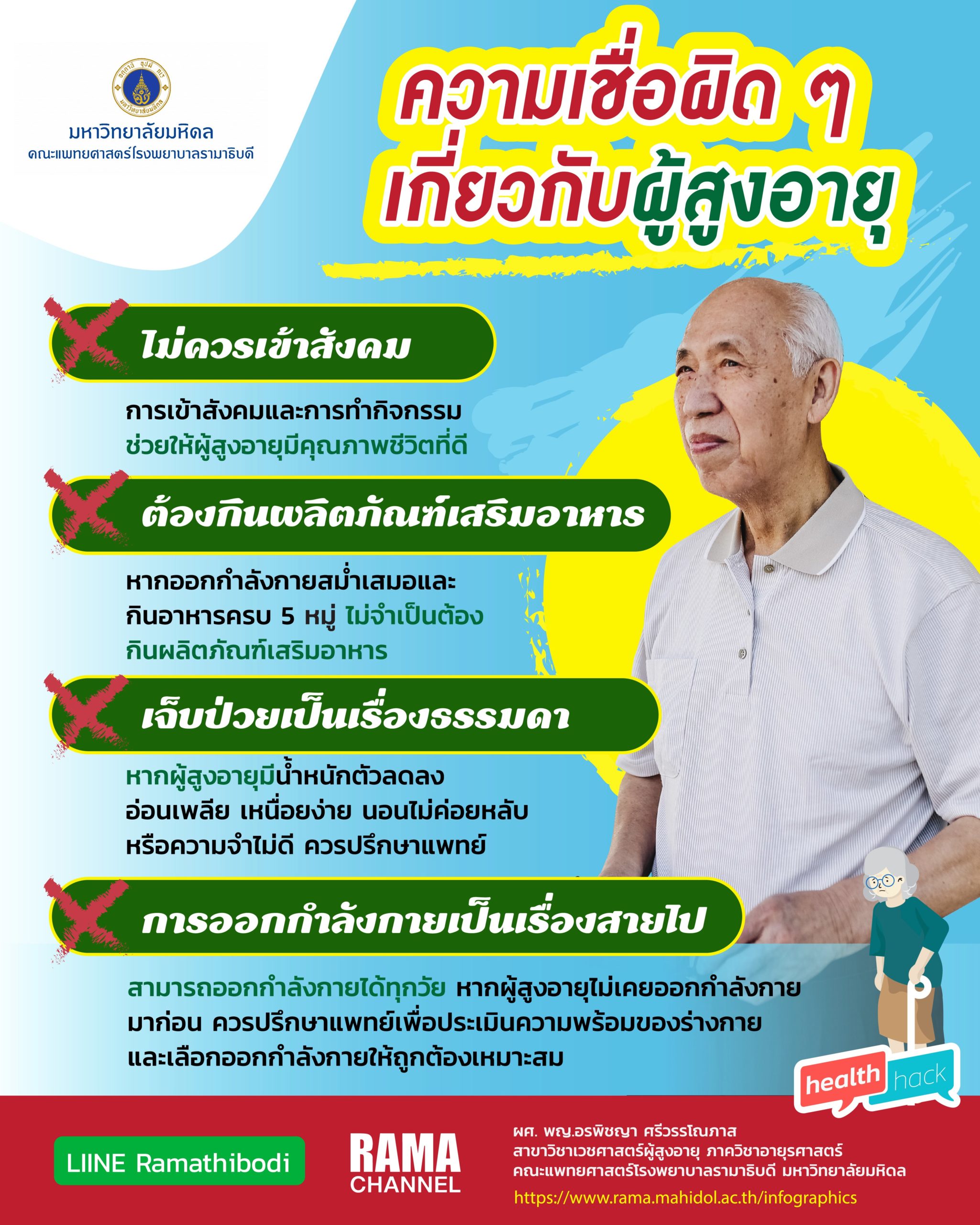 ความเชื่อผิด ๆ เกี่ยวกับผู้สูงอายุ
