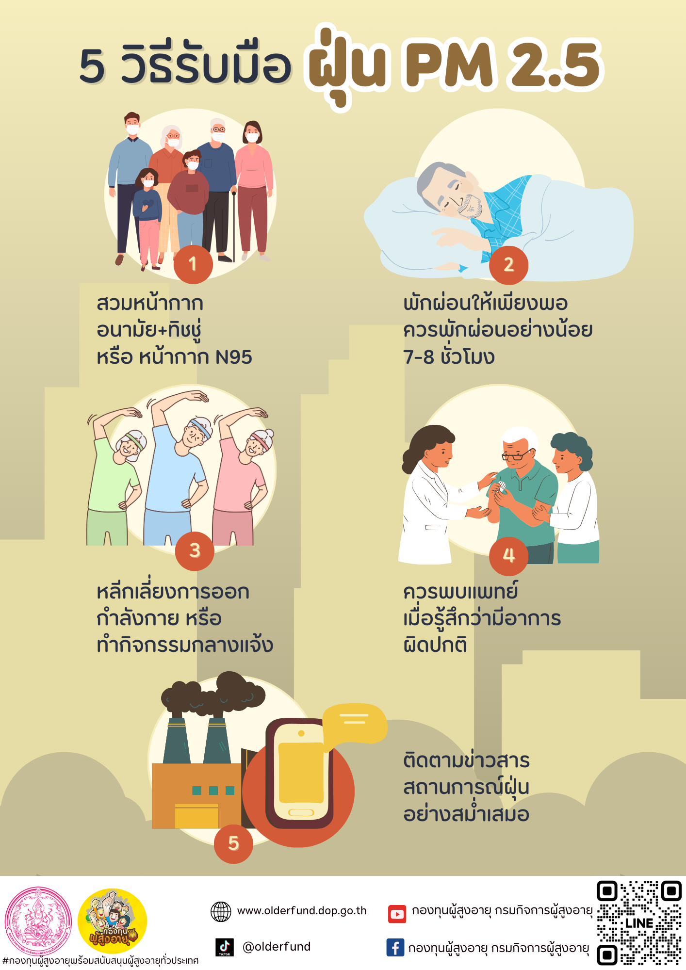 5 วิธีรับมือฝุ่น PM 2.5