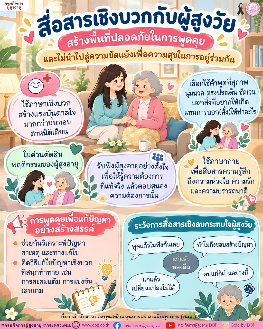 คำพูดที่ดี สร้างความเข้าใจและความสุขให้ผู้สูงวัย